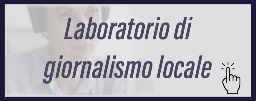 Banner pubblicitario per il laboratorio di giornalismo locale