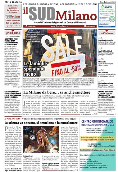Prima pagina del giornale il SUD Milano di novembre 2023