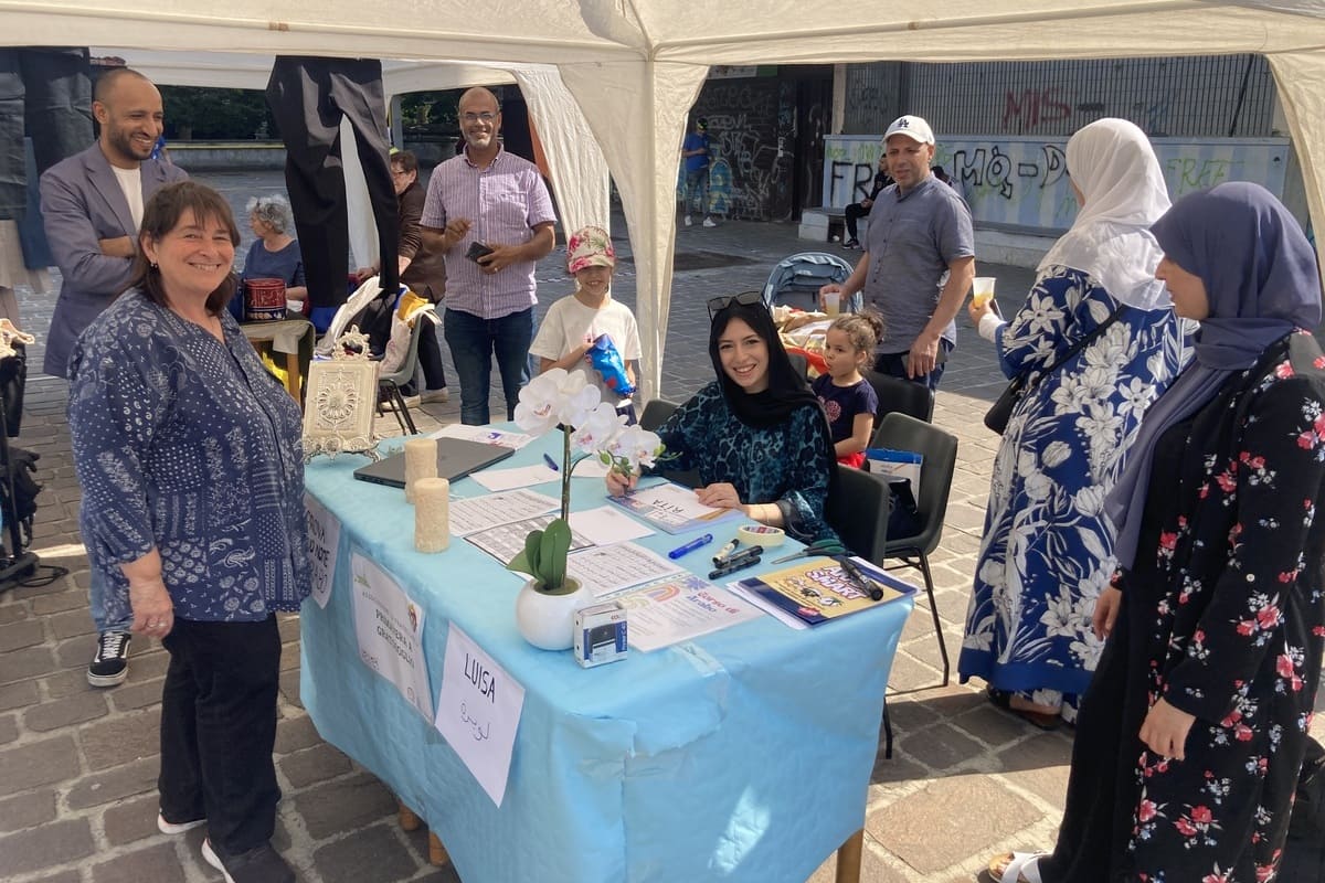Primavera al Gratosoglio, 12 maggio '24, il banchetto della associazione La Fratellanza.