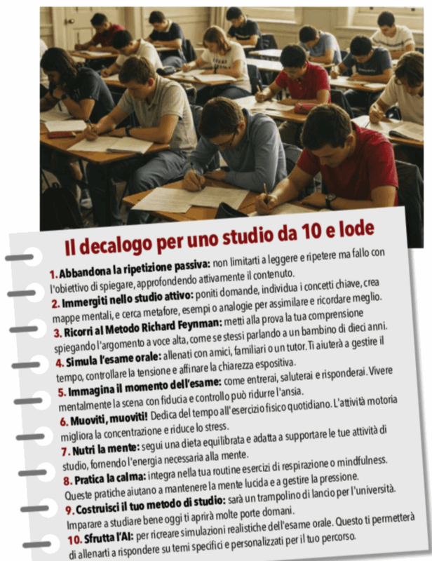 Decalogo per uno studio da 10 e lode
